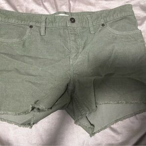 💙3/$10💙Classic High-Waist Green Corduroy Women's Shorts